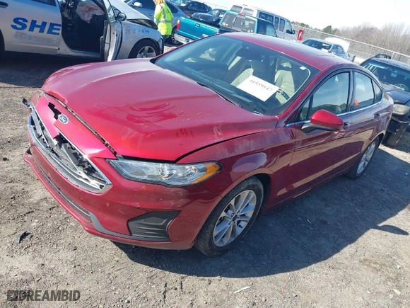 2019 Ford Fusion SE with VIN 3FA6P0HD5KR111617, listed as a IAAI auction lot 41559547 with 98,135 mi miles. Bid and sale history available at carsss.com. Image 2.