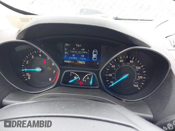 2017 Ford Escape Titanium with VIN 1FMCU9JD1HUB05881, listed as a IAAI auction lot 41966842 with 185,963 mi miles. Bid and sale history available at carsss.com. Image 7.