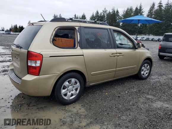 2007 Kia Sedona with VIN KNDMB133676124966, listed as a Copart auction lot 79133024 with 0 mi miles and Salvage Title. Bid and sale history available at carsss.com. Image 3.