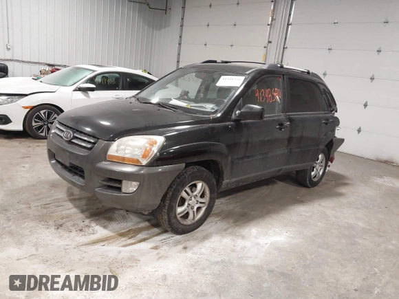 2008 Kia Sportage LX with VIN KNDJE723387535641, listed as a IAAI auction lot 41348580 with 184,430 mi miles. Bid and sale history available at carsss.com. Image 17.