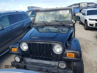 2002 Jeep Wrangler Sahara with VIN 1J4FA59S62P722411, listed as a Copart auction lot 74080364 with 0 mi miles and Non Repairable. Bid and sale history available at carsss.com. Image 5.