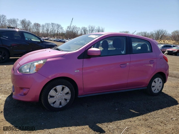 2015 Mitsubishi Mirage DE with VIN ML32A3HJ4FH055150, listed as a Copart auction lot 53361775 with 55,736 mi miles and Salvage Title. Bid and sale history available at carsss.com. Image 1.