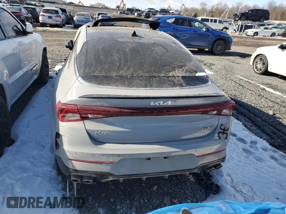 2022 Kia K5 GT with VIN 5XXG44J81NG134102, listed as a Copart auction lot 85820824 with 47,816 mi miles and Salvage Title. Bid and sale history available at carsss.com. Image 6.