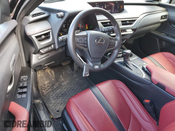 2020 Lexus UX 250h F Sport with VIN JTHR9JBHXL2030961, listed as a Copart auction lot 75647794 with 37,711 mi miles and Clean title. Bid and sale history available at DreamBid. Image 8.