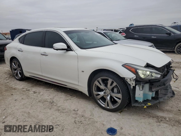 2018 Infiniti Q70 Luxe z VIN JN1BY1PP1JM330432, wystawiony jako Copart lot #45237735 z przebiegiem 108 141 mil mil oraz Szkoda całkowita • Salvage title. Historia ofert i sprzedaży dostępna na DreamBid. Obrazek 4.