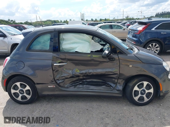 2014 FIAT 500e with VIN 3C3CFFGE0ET244813, listed as a IAAI auction lot 41676465 with 58,062 mi miles. Bid and sale history available at carsss.com. Image 6.