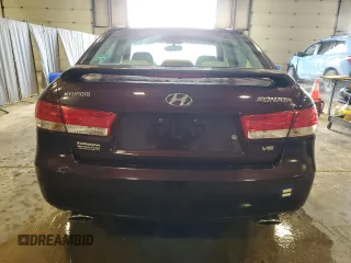 2006 Hyundai Sonata GLS with VIN 5NPEU46F36H026908, listed as a Copart auction lot 52309995 with 130,784 mi miles and Salvage Title. Bid and sale history available at DreamBid. Image 6.