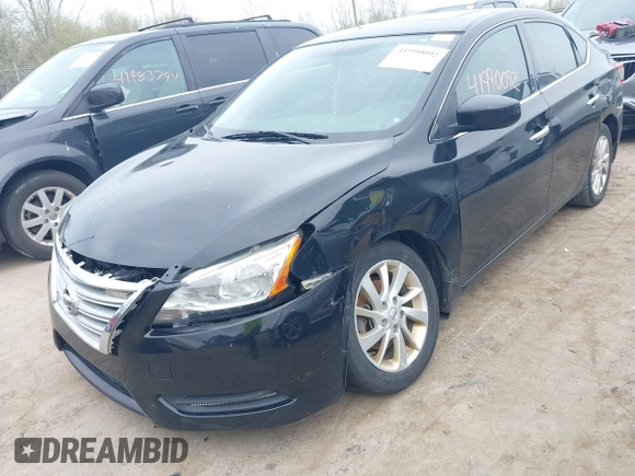 2015 Nissan Sentra S with VIN 3N1AB7AP5FY334268, listed as a IAAI auction lot 41990092 with 168,606 mi miles. Bid and sale history available at carsss.com. Image 6.