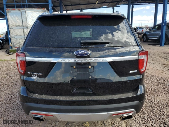 2016 Ford Explorer Platinum with VIN 1FM5K8HTXGGB40163, listed as a Copart auction lot 53169415 with 43,607 mi miles and Salvage Title. Bid and sale history available at carsss.com. Image 6.
