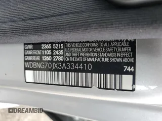 2003 Mercedes-Benz S-Class 4.3L with VIN WDBNG70JX3A334410, listed as a Copart auction lot 77460264 with 0 mi miles and Salvage Title. Bid and sale history available at carsss.com. Image 12.