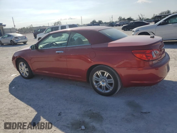 2008 Chrysler Sebring Limited with VIN 1C3LC65M58N104988, listed as a Copart auction lot 43526375 with 56,259 mi miles and Clean Title. Bid and sale history available at DreamBid. Image 2.