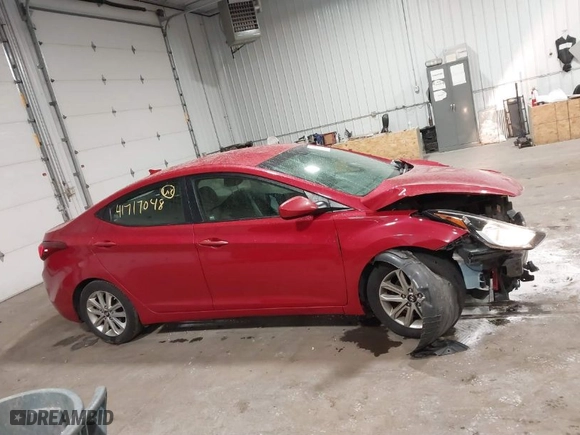 2016 Hyundai Elantra SE with VIN KMHDH4AE1GU556831, listed as a IAAI auction lot 41717048 with 91,730 mi miles. Bid and sale history available at carsss.com. Image 13.