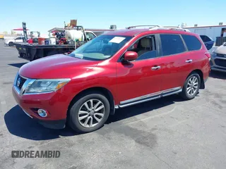 2014 Nissan Pathfinder SL with VIN 5N1AR2MN8EC725732, listed as a IAAI auction lot 42215625 with 110,641 mi miles and . Bid and sale history available at DreamBid. Image 2.