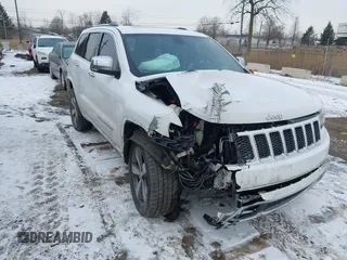 2015 Jeep Grand Cherokee Overland with VIN 1C4RJFCG7FC754178, listed as a IAAI auction lot 41554947 with 164,413 mi miles and . Bid and sale history available at DreamBid. Image 1.