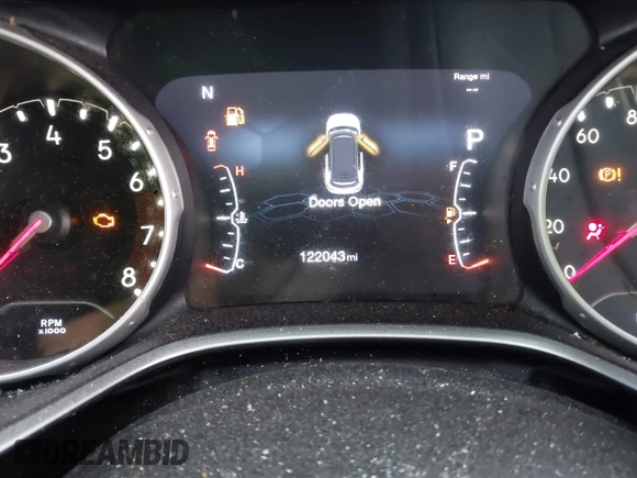 2017 Jeep Compass Latitude with VIN 3C4NJDBB5HT631320, listed as a IAAI auction lot 41446430 with 122,043 mi miles. Bid and sale history available at carsss.com. Image 7.