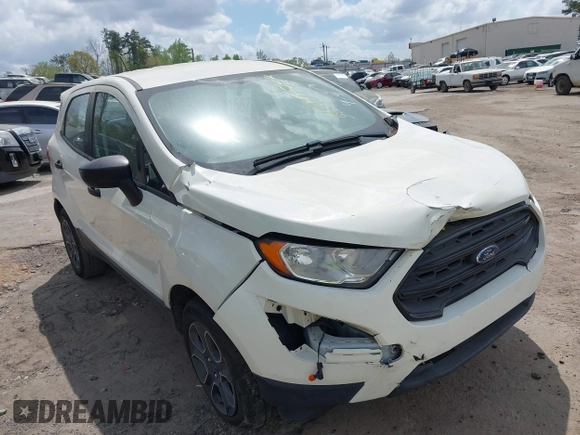 2020 Ford EcoSport S with VIN MAJ3S2FE0LC366183, listed as a IAAI auction lot 41951752 with 115,037 mi miles. Bid and sale history available at carsss.com. Image 1.