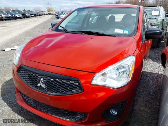 2020 Mitsubishi Mirage G4 SE with VIN ML32F4FJ4LHF12869, listed as a IAAI auction lot 41790006 with 10,422 mi miles. Bid and sale history available at carsss.com. Image 2.