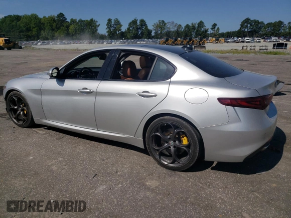 2018 Alfa Romeo Giulia Ti Sport with VIN ZARFAECN7J7571981, listed as a Copart auction lot 68208114 with 142,729 mi miles and Salvage Title. Bid and sale history available at carsss.com. Image 2.