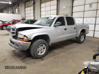 2004 Dodge Dakota Sport with VIN 1D7HG38N34S508009, listed as a Copart auction lot 42217205 with 168,446 mi miles and Salvage Title. Bid and sale history available at carsss.com. Image 1.