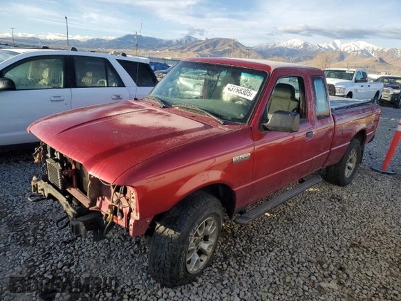 2007 Ford Ranger XLT with VIN 1FTZR45E07PA02440, listed as a Copart auction lot 43798305 with 108,382 mi miles and Salvage Title. Bid and sale history available at carsss.com. Image 1.