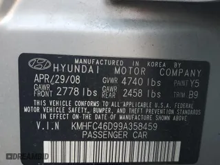 2009 Hyundai Azera GLS with VIN KMHFC46D99A358459, listed as a Copart auction lot 73316404 with 212,320 mi miles and Salvage Title. Bid and sale history available at carsss.com. Image 12.