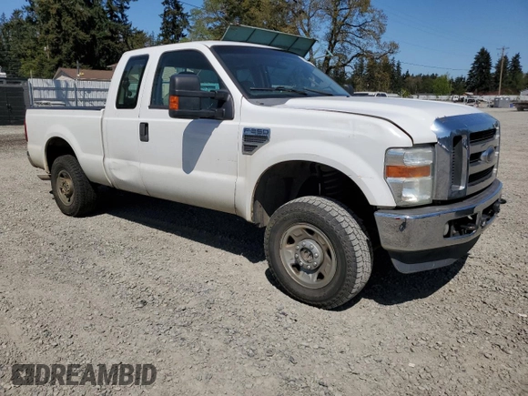 2008 Ford F-250 XL with VIN 1FTSX21538EC93823, listed as a Copart auction lot 55140655 with 341,550 mi miles and Salvage title. Bid and sale history available at DreamBid. Image 4.