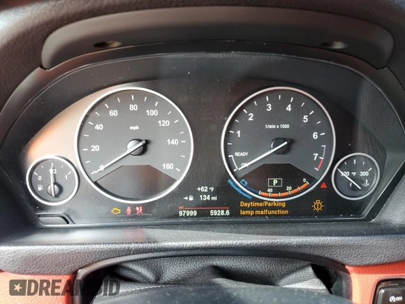 2016 BMW 4 Series 435i xDrive with VIN WBA3R5C51GK374233, listed as a Copart auction lot 61510975 with 97,999 mi miles and Salvage title. Bid and sale history available at DreamBid. Image 9.