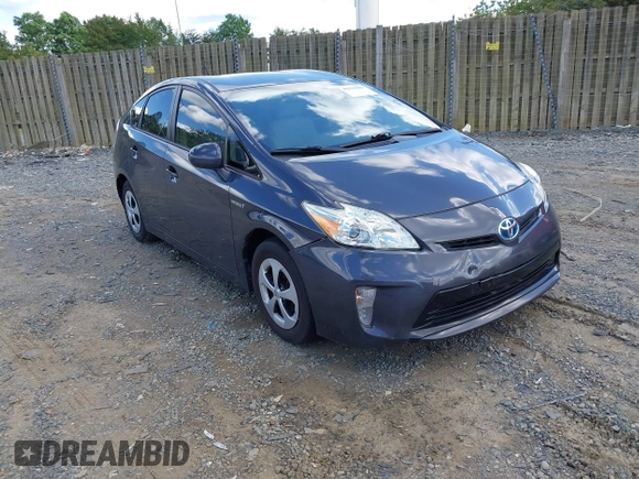 2012 Toyota Prius One with VIN JTDKN3DUXC5410076, listed as a IAAI auction lot 42191581 with 244,502 mi miles. Bid and sale history available at carsss.com. Image 1.