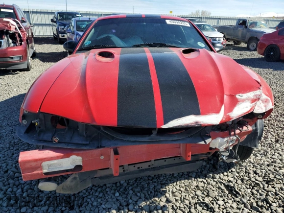 1997 Ford Mustang Cobra with VIN 1FALP47V9VF126238, listed as a Copart auction lot 45098285 with 0 mi miles and Salvage Title. Bid and sale history available at carsss.com. Image 5.