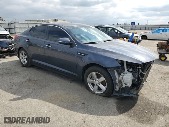 2015 Kia Optima LX with VIN 5XXGM4A74FG452675, listed as a Copart auction lot 46331535 with 82,335 mi miles and Salvage Title. Bid and sale history available at DreamBid. Image 4.