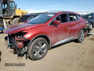2020 Nissan Murano Platinum z VIN 5N1AZ2DS0LN154423, wystawiony jako Copart lot #47745955 z przebiegiem 51 379 mil mil oraz Szkody całkowita. Historia ofert i sprzedaży dostępna na DreamBid. Obrazek 1.