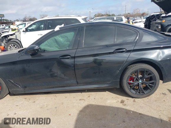 2021 BMW 5 Series 540i with VIN WBA53BJ01MWW91692, listed as a IAAI auction lot 41509786 with 33,345 mi miles and . Bid and sale history available at DreamBid. Image 13.