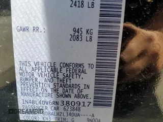 2024 Nissan Altima SV with VIN 1N4BL4DV6RN380917, listed as a Copart auction lot 50172175 with 33,036 mi miles and Salvage Title. Bid and sale history available at DreamBid. Image 15.