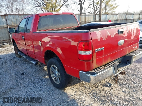 2005 Ford F-150 XLT with VIN 1FTPX14545NB25583, listed as a IAAI auction lot 41791676 with 142,858 mi miles. Bid and sale history available at carsss.com. Image 3.