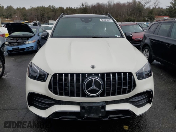 2021 Mercedes-Benz GLE 53 AMG with VIN 4JGFB6BEXMA270011, listed as a Copart auction lot 47779205 with 27,292 mi miles and Salvage title. Bid and sale history available at DreamBid. Image 5.