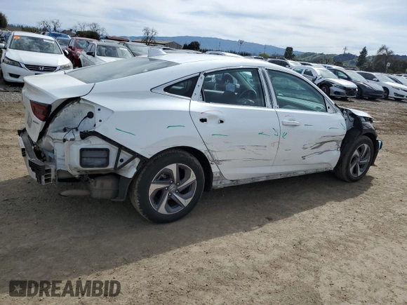 2020 Honda Insight EX with VIN 19XZE4F54LE000758, listed as a Copart auction lot 49923805 with 76,483 mi miles and Salvage Title. Bid and sale history available at carsss.com. Image 3.