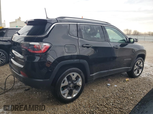2018 Jeep Compass Limited with VIN 3C4NJDCB4JT340733, listed as a Copart auction lot 50161175 with 84,826 mi miles and Clean Title. Bid and sale history available at DreamBid. Image 3.