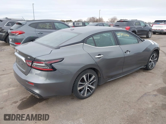 2020 Nissan Maxima SV with VIN 1N4AA6CV9LC370805, listed as a IAAI auction lot 41383206 with 95,539 mi miles. Bid and sale history available at carsss.com. Image 4.