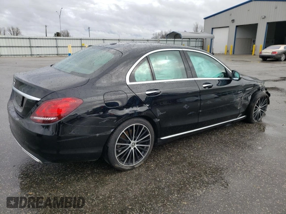 2020 Mercedes-Benz C with VIN WDDWF8DB2LR527871, listed as a Copart auction lot 47757005 with 71,253 mi miles and Salvage Title. Bid and sale history available at carsss.com. Image 3.