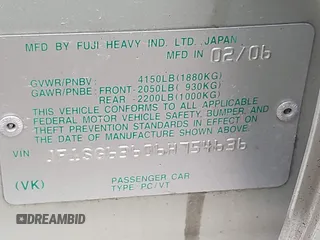 2006 Subaru Forester X z VIN JF1SG63606H754636, wystawiony jako IAAI lot #42545070 z przebiegiem 194 375 mil mil oraz . Historia ofert i sprzedaży dostępna na DreamBid. Obrazek 9.