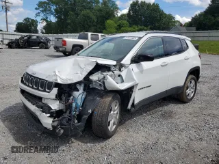 2022 Jeep Compass Latitude with VIN 3C4NJDBB3NT158254, listed as a Copart auction lot 57141855 with 50,675 mi miles and Salvage title. Bid and sale history available at DreamBid. Image 1.