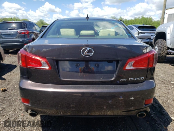2012 Lexus IS 250 with VIN JTHCF5C23C5059992, listed as a Copart auction lot 55779635 with 182,529 mi miles and Salvage Title. Bid and sale history available at DreamBid. Image 6.