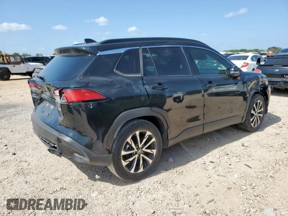 2023 Toyota Corolla Cross XLE with VIN 7MUDAAAG2PV072301, listed as a Copart auction lot 61547155 with 25,017 mi miles and Salvage title. Bid and sale history available at DreamBid. Image 3.