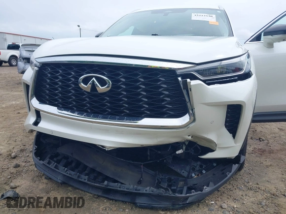 2023 Infiniti QX60 Luxe with VIN 5N1DL1FS7PC348051, listed as a IAAI auction lot 42212530 with 55,207 mi miles and . Bid and sale history available at DreamBid. Image 6.