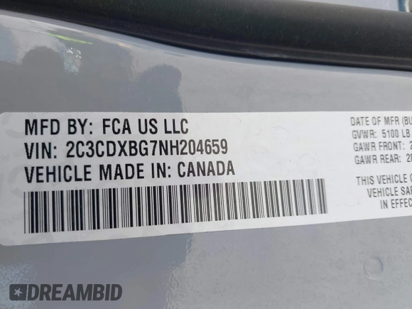 2022 Dodge Charger SXT with VIN 2C3CDXBG7NH204659, listed as a IAAI auction lot 41882695 with 49,773 mi miles and . Bid and sale history available at DreamBid. Image 9.