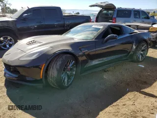 2016 Chevrolet Corvette Z06 3LZ with VIN 1G1YU2D68G5607187, listed as a Copart auction lot 76139184 with 97,218 mi miles and Salvage Title. Bid and sale history available at carsss.com. Image 1.