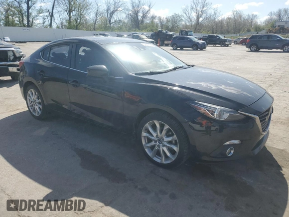 2015 Mazda 3 S Grand Touring with VIN JM1BM1W31F1232260, listed as a Copart auction lot 52382145 with 158,986 mi miles and Salvage Title. Bid and sale history available at DreamBid. Image 4.
