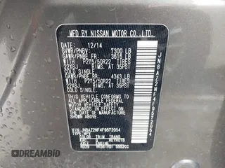 2015 Infiniti QX80 with VIN JN8AZ2NF4F9572054, listed as a IAAI auction lot 42369177 with 149,971 mi miles and . Bid and sale history available at DreamBid. Image 9.