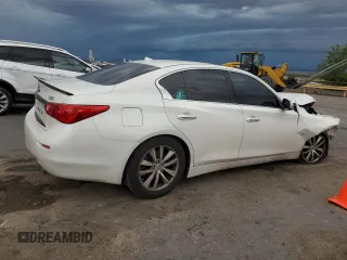 2015 Infiniti Q50 Premium with VIN JN1BV7AP6FM353667, listed as a Copart auction lot 62381025 with 119,482 mi miles and Salvage title. Bid and sale history available at DreamBid. Image 3.