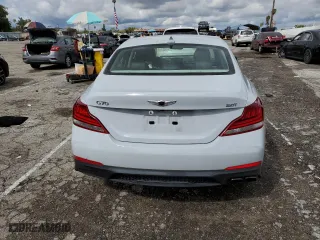 2020 Genesis G70 2.0T with VIN KMTG64LA7LU056492, listed as a Copart auction lot 46338413 with 24,645 mi miles. Bid and sale history available at carsss.com. Image 6.